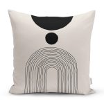 Soyut Tarzda Onedraw Çizimli Dijital Baskılı Modern Yastık Kırlent Kılıfı Realhomes
