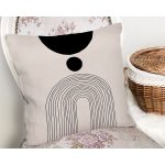 Soyut Tarzda Onedraw Çizimli Dijital Baskılı Modern Yastık Kırlent Kılıfı Realhomes