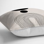 Soyut Tarzda Onedraw Çizimli Dijital Baskılı Modern Yastık Kırlent Kılıfı Realhomes