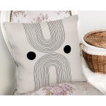 - Rh-K10306-Gorsel2 - Realhomes  Soyut Tarzda Onedraw Çizimli Dijital Baskılı Dekoratif Yastık Kırlent Kılıfı Realhomes