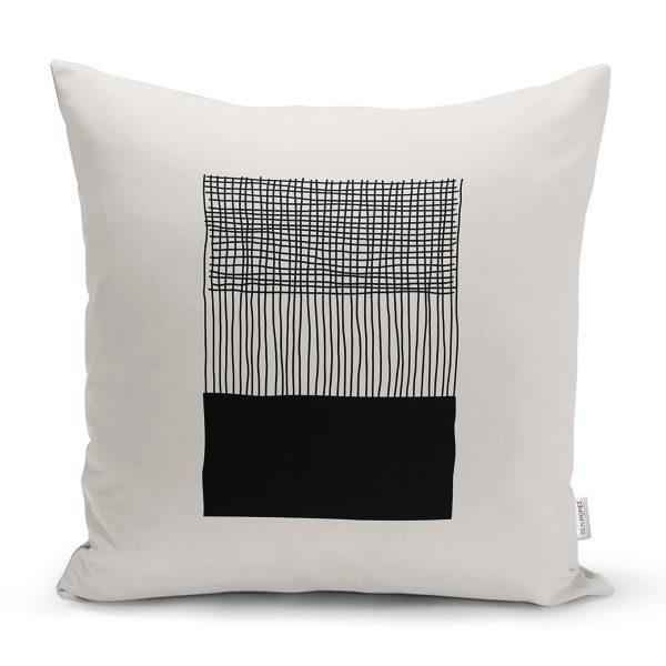 Soyut Tarzda Onedraw Çizimli Dijital Baskılı Modern Yastık Kırlent Kılıfı Realhomes