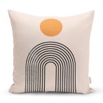 Soyut Tarzda Onedraw Çizimli Dijital Baskılı Dekoratif Yastık Kırlent Kılıfı Realhomes