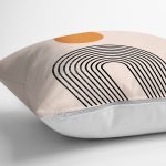 Soyut Tarzda Onedraw Çizimli Dijital Baskılı Dekoratif Yastık Kırlent Kılıfı Realhomes