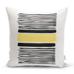 - Rh-K10315-Gorsel1 - Realhomes  Soyut Tarzda Onedraw Çizimli Dijital Baskılı Modern Yastık Kırlent Kılıfı Realhomes