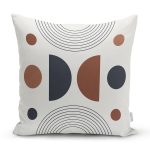 - Rh-K10319-Gorsel1 - Realhomes Soyut Tarzda Onedraw Çizimli Dijital Baskılı Modern Yastık Kırlent Kılıfı Realhomes