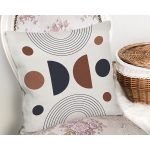 - Rh-K10319-Gorsel2 - Realhomes Soyut Tarzda Onedraw Çizimli Dijital Baskılı Modern Yastık Kırlent Kılıfı Realhomes