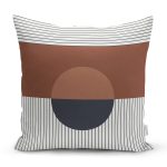 Soyut Tarzda Onedraw Çizimli Dijital Baskılı Dekoratif Yastık Kırlent Kılıfı Realhomes
