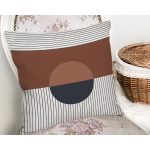 Soyut Tarzda Onedraw Çizimli Dijital Baskılı Dekoratif Yastık Kırlent Kılıfı Realhomes