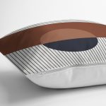 Soyut Tarzda Onedraw Çizimli Dijital Baskılı Dekoratif Yastık Kırlent Kılıfı Realhomes