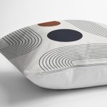 Soyut Tarzda Onedraw Çizimli Dijital Baskılı Modern Yastık Kırlent Kılıfı Realhomes