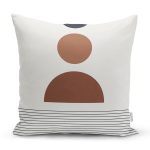 Soyut Tarzda Onedraw Çizimli Dijital Baskılı Dekoratif Yastık Kırlent Kılıfı Realhomes