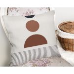 Soyut Tarzda Onedraw Çizimli Dijital Baskılı Dekoratif Yastık Kırlent Kılıfı Realhomes