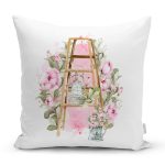 Çiçek Köşesi Özel Tasarım Dijital Baskılı Dekoratif Yastık Kırlent Kılıfı Realhomes