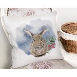 - Rh-K10340-Gorsel2 - Realhomes Tavşan Çizimli Özel Tasarım Dijital Baskılı Dekoratif Yastık Kırlent Kılıfı Realhomes