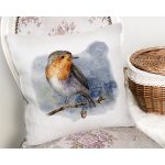 - Rh-K10342-Gorsel2 - Realhomes  Suluboya Çizimli Kuş Tasarımlı Dijital Baskılı Dekoratif Yastık Kırlent Kılıfı Realhomes