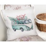 - Rh-K10358-Gorsel2 - Realhomes Christmas Temalı Araba Tasarımlı Dijital Baskılı Dekoratif Yastık Kırlent Kılıfı Realhomes