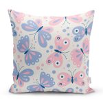 Renkli Kelebek Motifli Dijital Baskılı Modern Yastık Kırlent Kılıfı Realhomes