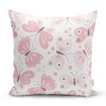 Renkli Kelebek Motifli Dijital Baskılı Modern Yastık Kırlent Kılıfı Realhomes