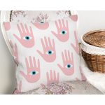 Mistik El İçinde Göz Motifli Dijital Baskılı Modern Yastık Kırlent Kılıfı Realhomes