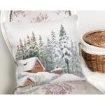 - Rh-K10370-Gorsel2 - Realhomes Bağ Evi Tasarımlı Kış Temalı Dijital Baskılı Dekoratif Yastık Kırlent Kılıfı Realhomes