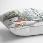 - Rh-K10370-Gorsel3 - Realhomes Bağ Evi Tasarımlı Kış Temalı Dijital Baskılı Dekoratif Yastık Kırlent Kılıfı Realhomes