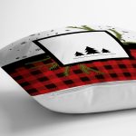 Siyah Beyaz & Ekose Motifli Dijital Baskılı Modern Yastık Kırlent Kılıfı Realhomes