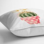 Kaktüs Özel Tasarımlı Dijital Baskılı Modern Yastık Kırlent Kılıfı Realhomes