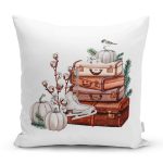 Özel Tasarım Kış Temalı Dijital Baskılı Dekoratif Yastık Kırlent Kılıfı Realhomes