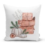 - Rh-K10389-Gorsel1 - Realhomes  Özel Tasarım Kabak Temalı Dijital Baskılı Modern Yastık Kırlent Kılıfı Realhomes