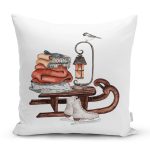 Özel Tasarım Kış Temalı Dijital Baskılı Modern Yastık Kırlent Kılıfı Realhomes