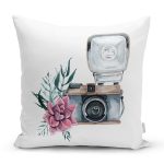 - Rh-K10392-Gorsel1 - Realhomes Retro Antika Fotoğraf Makinası Tasarımlı Dijital Baskılı Dekoratif Yastık Kırlent Kılıfı Realhomes
