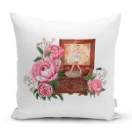 - Rh-K10395-Gorsel1 - Realhomes  Gül Detaylı Müzik Kutusu Özel Tasarım Dijital Baskılı Modern Yastık Kırlent Kılıfı Realhomes