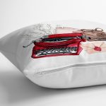 - Rh-K10398-Gorsel3 - Realhomes  Antika Daktilo Motifli Dijital Baskılı Dekoratif Yastık Kırlent Kılıfı Realhomes