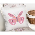 - Rh-K10401-Gorsel2 - Realhomes  Pembe Kelebek Tasarımlı Dijital Baskılı Modern Yastık Kırlent Kılıfı Realhomes