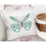 - Rh-K10402-Gorsel2 - Realhomes Mint Yeşili Kelebek Tasarımlı Dijital Baskılı Dekoratif Yastık Kırlent Kılıfı Realhomes