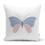 - Rh-K10406-Gorsel1 - Realhomes Mavi Pembe Kelebek Desenli Dijital Baskılı Dekoratif Yastık Kırlent Kılıfı Realhomes