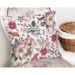 Papatya & Gül Tasarımlı Dijital Baskılı Dekoratif Yastık Kırlent Kılıfı Realhomes