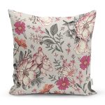 - Rh-K10413-Gorsel1 - Realhomes Papatya & Gül Tasarımlı Dijital Baskılı Modern Yastık Kırlent Kılıfı Realhomes