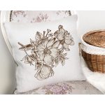 - Rh-K10417-Gorsel2 - Realhomes  Karakalem Çiçek Desenli Dijital Baskılı Modern Yastık Kırlent Kılıfı Realhomes