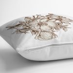 - Rh-K10417-Gorsel3 - Realhomes  Karakalem Çiçek Desenli Dijital Baskılı Modern Yastık Kırlent Kılıfı Realhomes