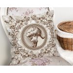 Karakalem Çiçek & Portre Desenli Dijital Baskılı Dekoratif Yastık Kırlent Kılıfı Realhomes