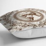 Karakalem Çiçek & Portre Desenli Dijital Baskılı Dekoratif Yastık Kırlent Kılıfı Realhomes