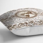 Karakalem Çiçek & Yazı & Portre Desenli Dijital Baskılı Modern Yastık Kırlent Kılıfı Realhomes