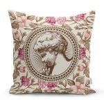 - Rh-K10426-Gorsel1 - Realhomes Rengarenk Çiçek Portre Motifli Dijital Baskılı Dekoratif Yastık Kırlent Kılıfı Realhomes