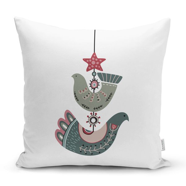 - Rh-K10432-Gorsel1 - Realhomes  Özel Tasarım Çiçek Yaprakları Dijital Baskılı Modern Yastık Kırlent Kılıfı Realhomes