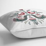 Kuş & Çiçek Motifli Dijital Baskılı Modern Yastık Kırlent Kılıfı Realhomes