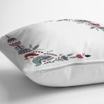 Özel Tasarım Kuş & Çiçek Motifli Dijital Baskılı Modern Yastık Kırlent Kılıfı Realhomes