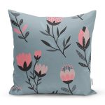 Özel Tasarım Çiçek Yaprakları Dijital Baskılı Modern Yastık Kırlent Kılıfı Realhomes