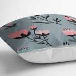 Özel Tasarım Çiçek Yaprakları Dijital Baskılı Modern Yastık Kırlent Kılıfı Realhomes