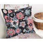 - Rh-K10439-Gorsel2 - Realhomes  Özel Tasarım Çiçek Yaprakları Dijital Baskılı Modern Yastık Kırlent Kılıfı Realhomes